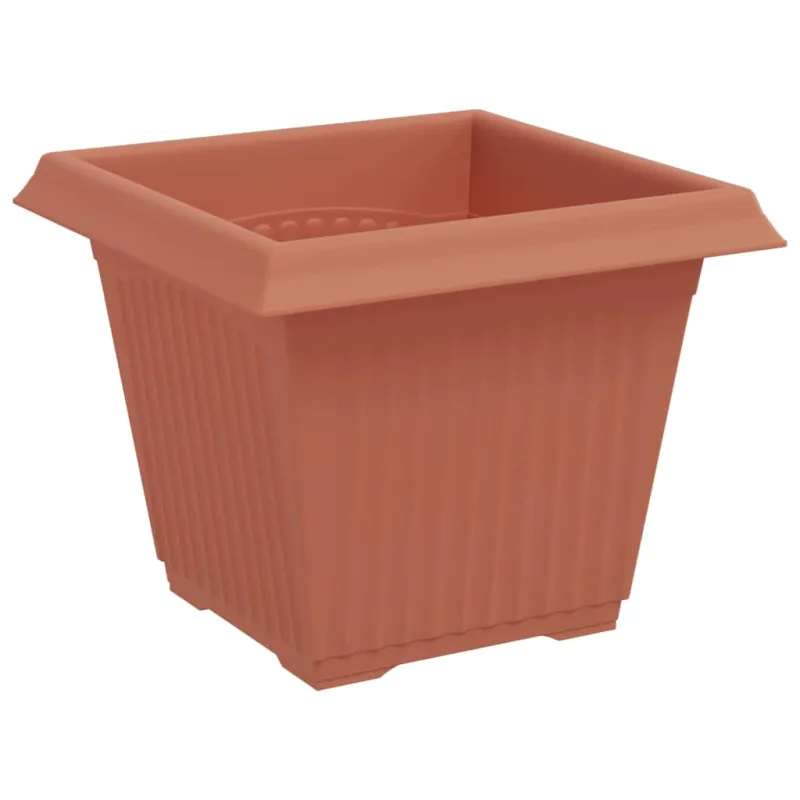 Kvadratinis gėlių vazonas 24 pcs Raudona plyta 20 x 20 x 16 cm