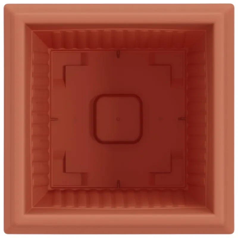 Kvadratinis gėlių vazonas 24 pcs Raudona plyta 20 x 20 x 16 cm