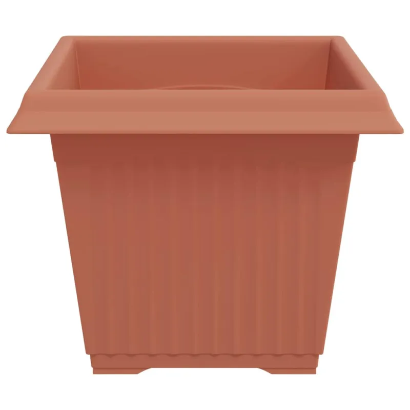 Kvadratinis gėlių vazonas 24 pcs Raudona plyta Plastmasė