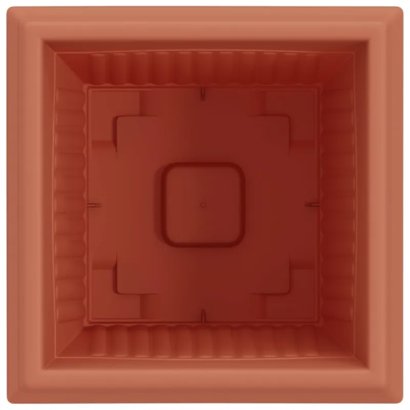 Kvadratinis gėlių vazonas 24 pcs Raudona plyta 33 x 33 x 26 cm