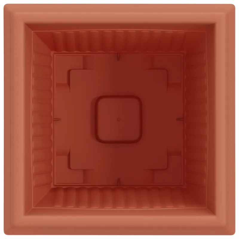 Kvadratinis gėlių vazonas 24 pcs Raudona plyta 38 x 38 x 30 cm