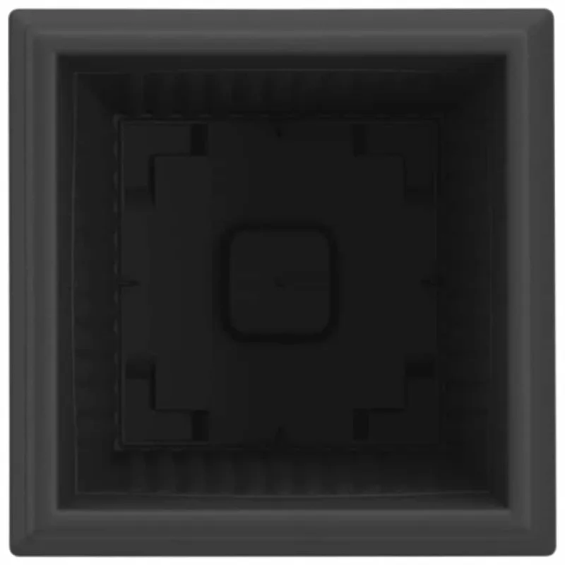 Kvadratinis gėlių vazonas 24 pcs Juoda 16 x 16 x 14 cm