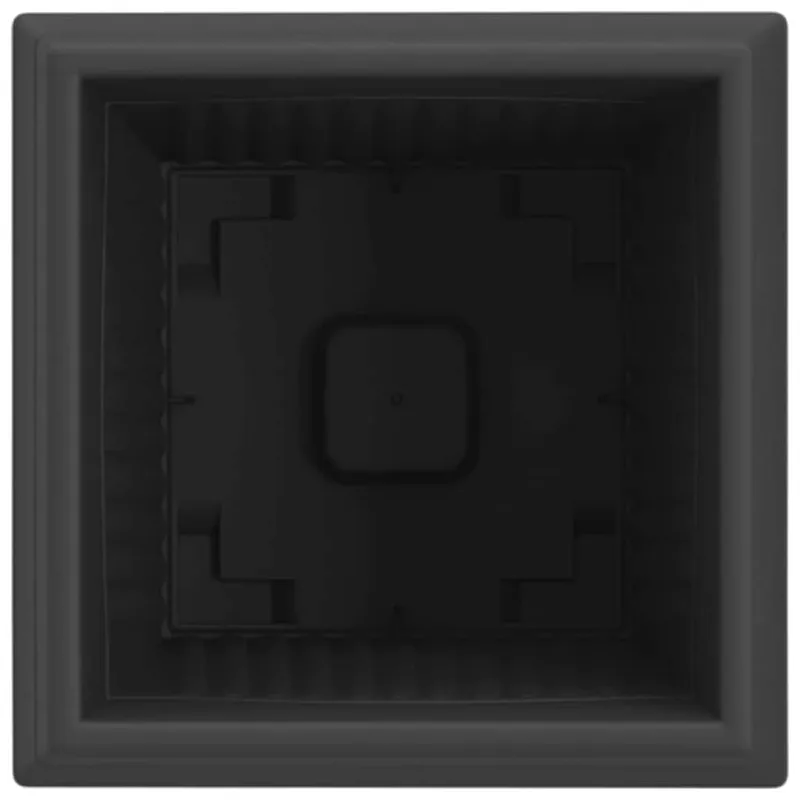 Kvadratinis gėlių vazonas 24 pcs Juoda 20 x 20 x 16 cm