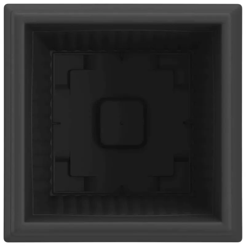 Kvadratinis gėlių vazonas 24 pcs Juoda 33 x 33 x 26 cm