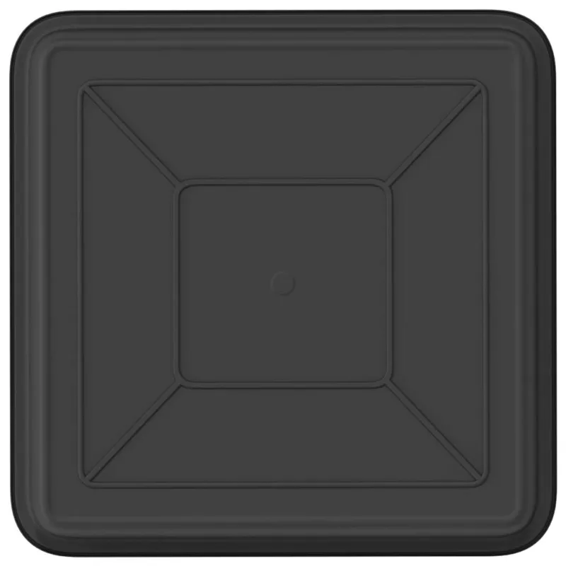 Kvadratinis gėlių padėklas 6 pcs Juoda 18 x 18 x 2 cm Plastmasė