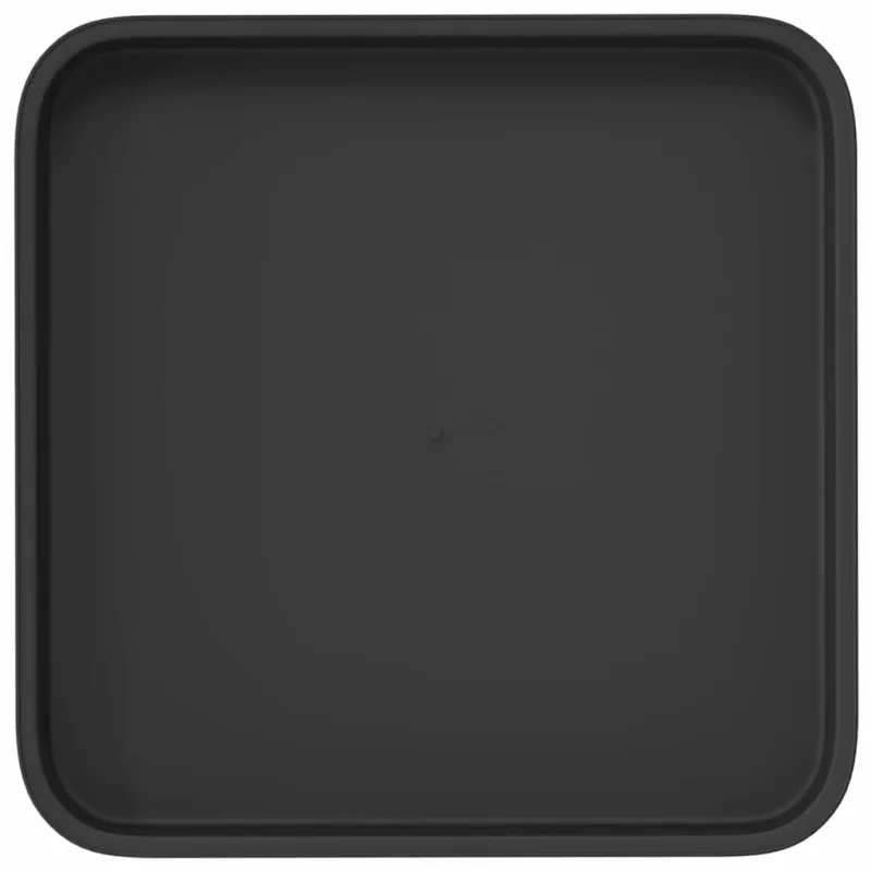 Kvadratinis gėlių padėklas 6 pcs Juoda 21 x 21 x 2 cm Plastmasė