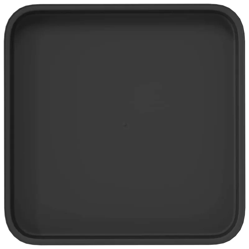 Kvadratinis gėlių padėklas 6 pcs Juoda 25,5 x 25,5 x 2,5 cm