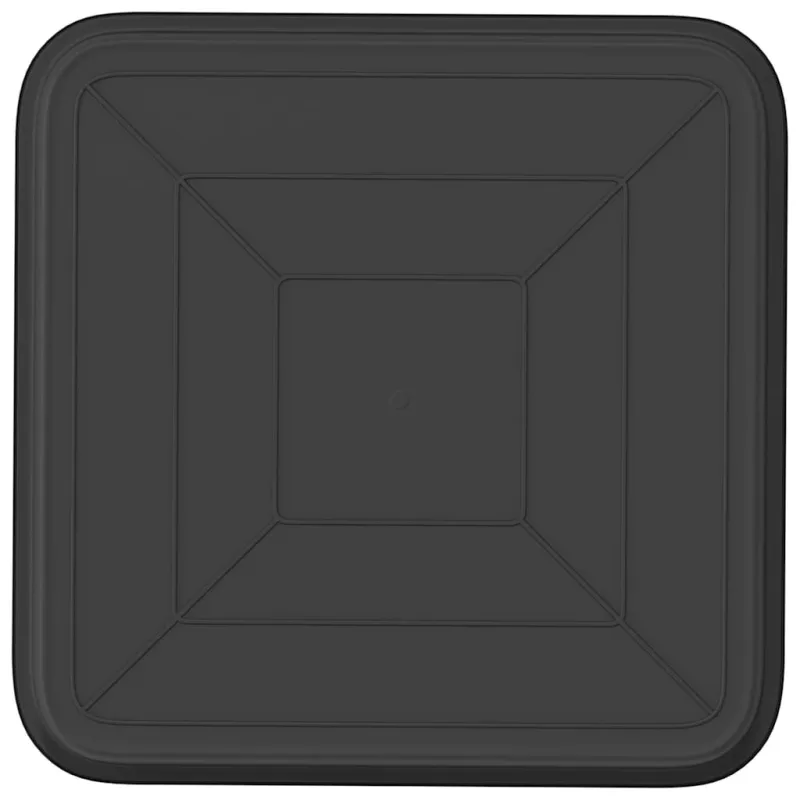 Kvadratinis gėlių padėklas 6 pcs Juoda 32 x 32 x 2,5 cm