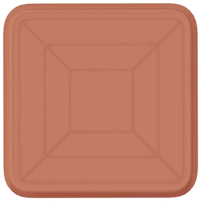 Kvadratinis gėlių padėklas 24 pcs Raudona plyta Plastmasė