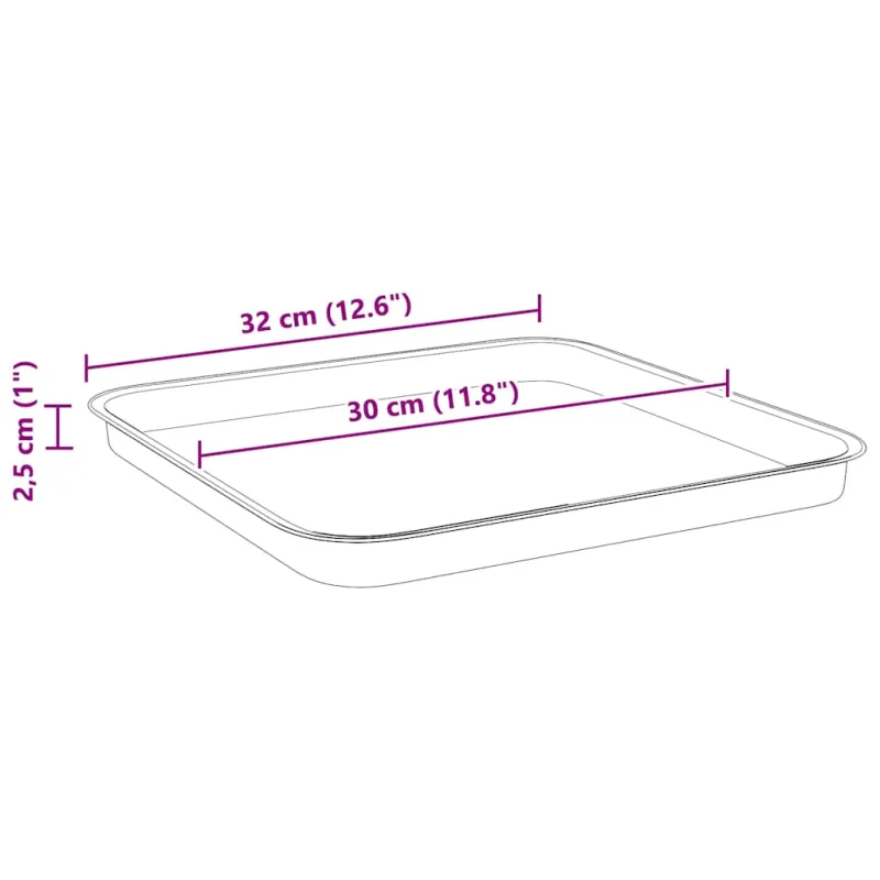 Kvadratinis gėlių padėklas 24 pcs Raudona plyta Plastmasė