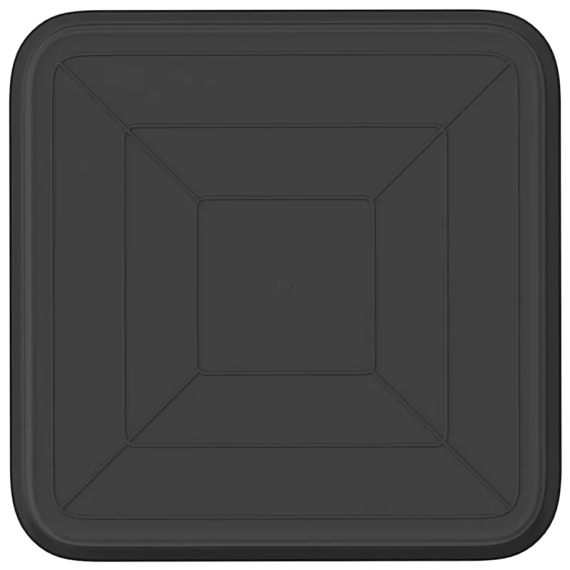 Kvadratinis gėlių padėklas 24 pcs Juoda 21 x 21 x 2 cm
