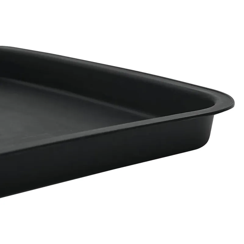 Kvadratinis gėlių padėklas 24 pcs Juoda 25,5 x 25,5 x 2,5 cm
