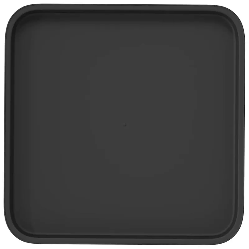 Kvadratinis gėlių padėklas 24 pcs Juoda 32 x 32 x 2,5 cm