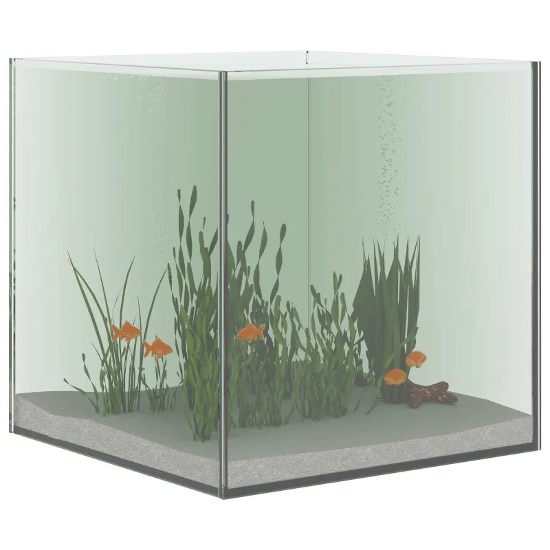 Akvariumas su saugykla Skaidrus 30 x 30 x 30 cm Stiklas
