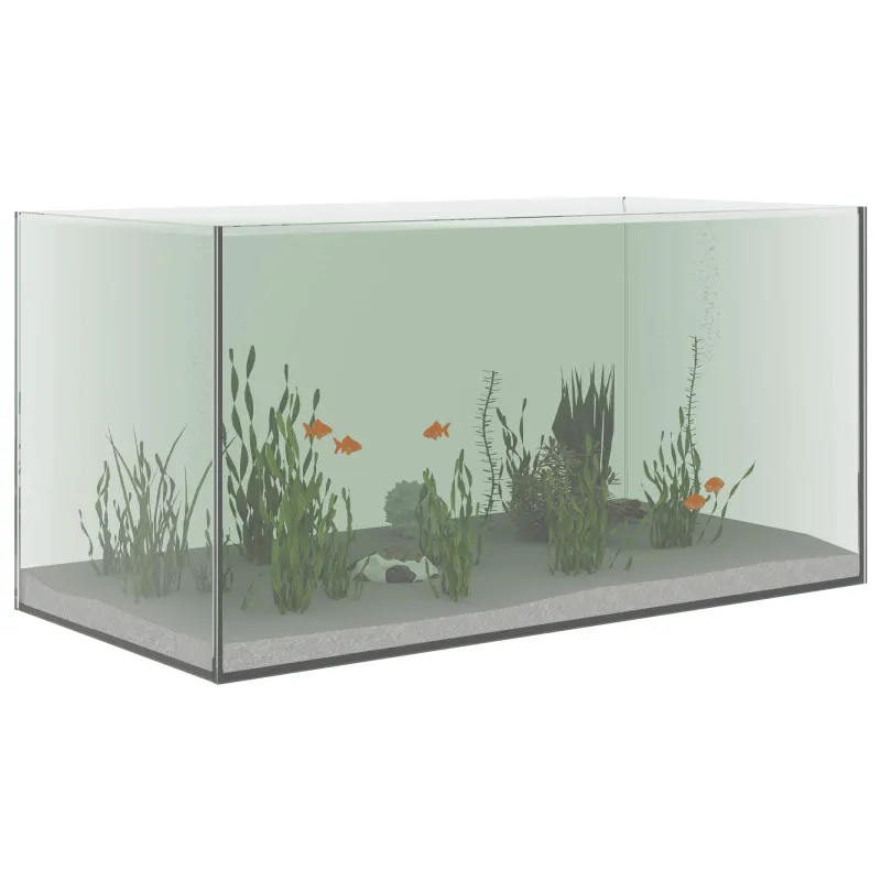 Akvariumas su saugykla Skaidrus 60 x 30 x 30 cm Stiklas