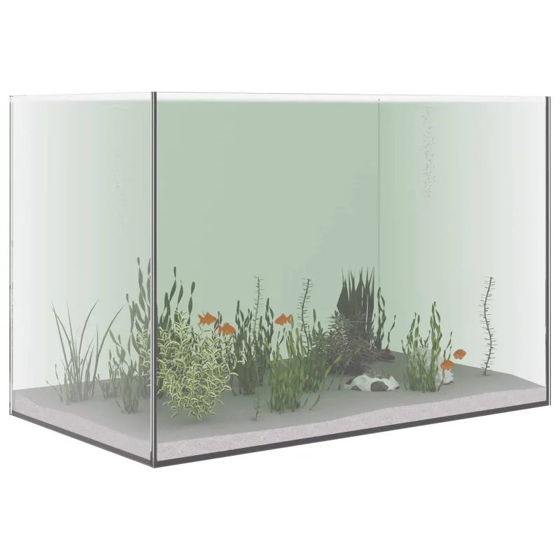 Akvariumas su saugykla Skaidrus 60 x 35 x 40 cm Stiklas