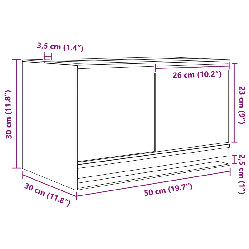 Terariumas su saugykla Skaidrus 50 x 30 x 30 cm Stiklas