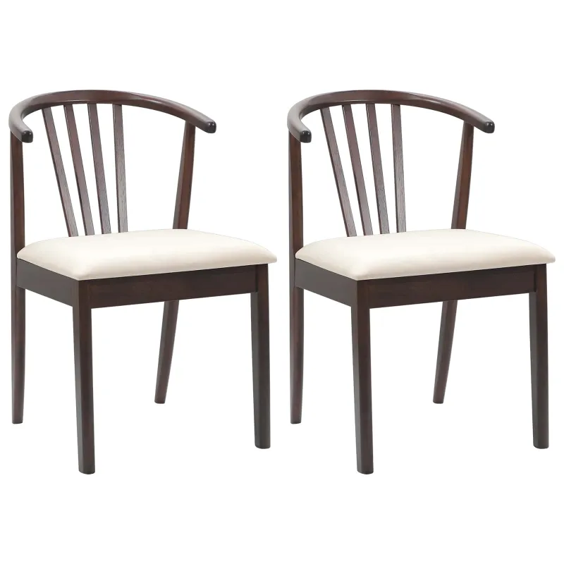 Valgomasis krėslas 2 pcs Šviesiai rudas ir šviesus