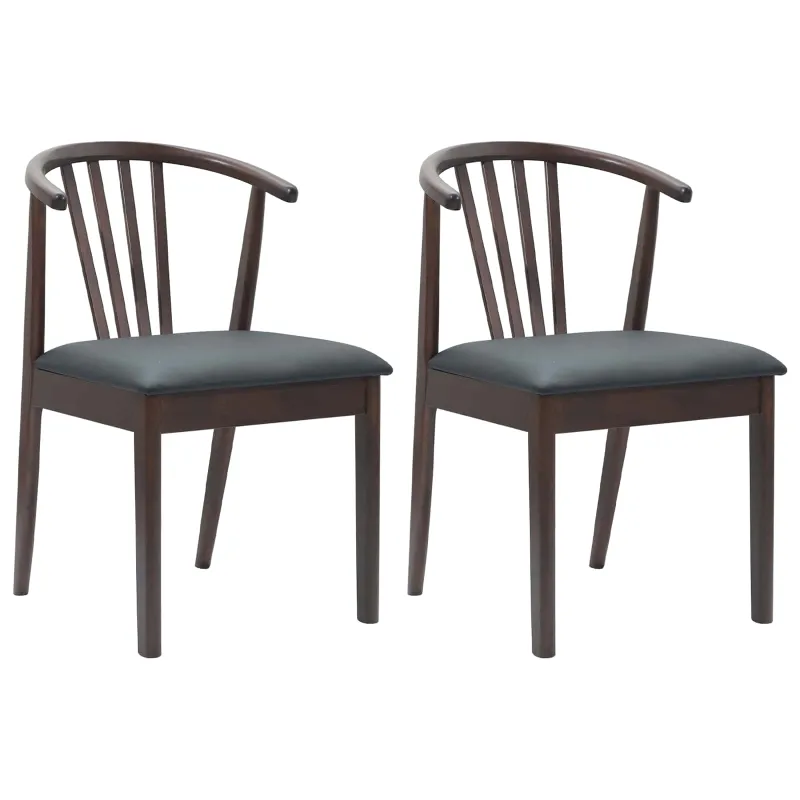 Valgomasis krėslas 2 pcs Šviesiai rudas ir juodas