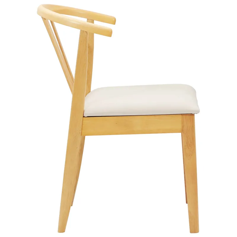 Valgomasis krėslas 2 pcs Natūralus ir šviesus