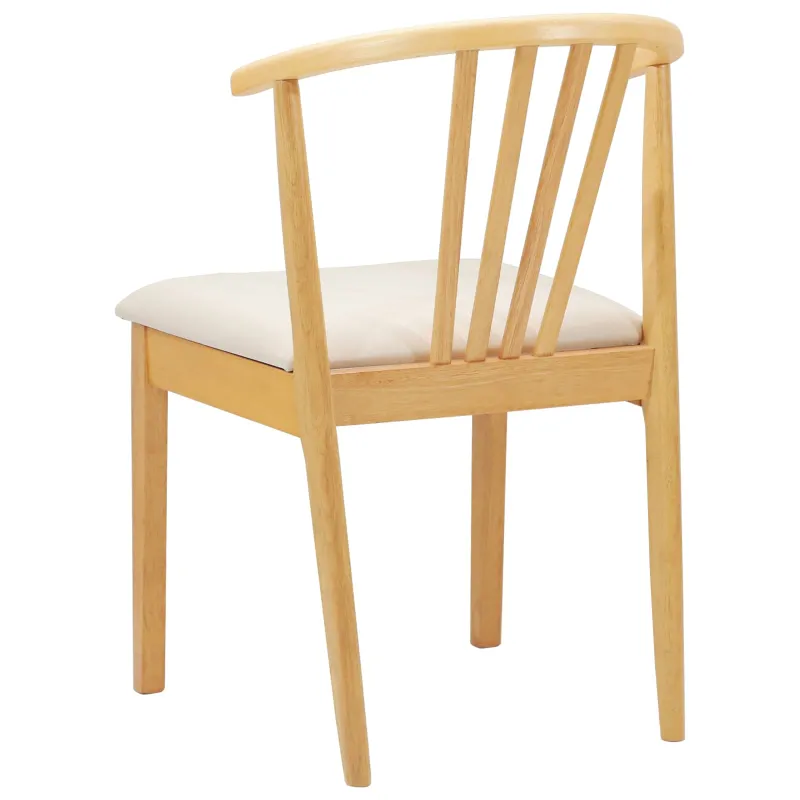 Valgomasis krėslas 2 pcs Natūralus ir šviesus
