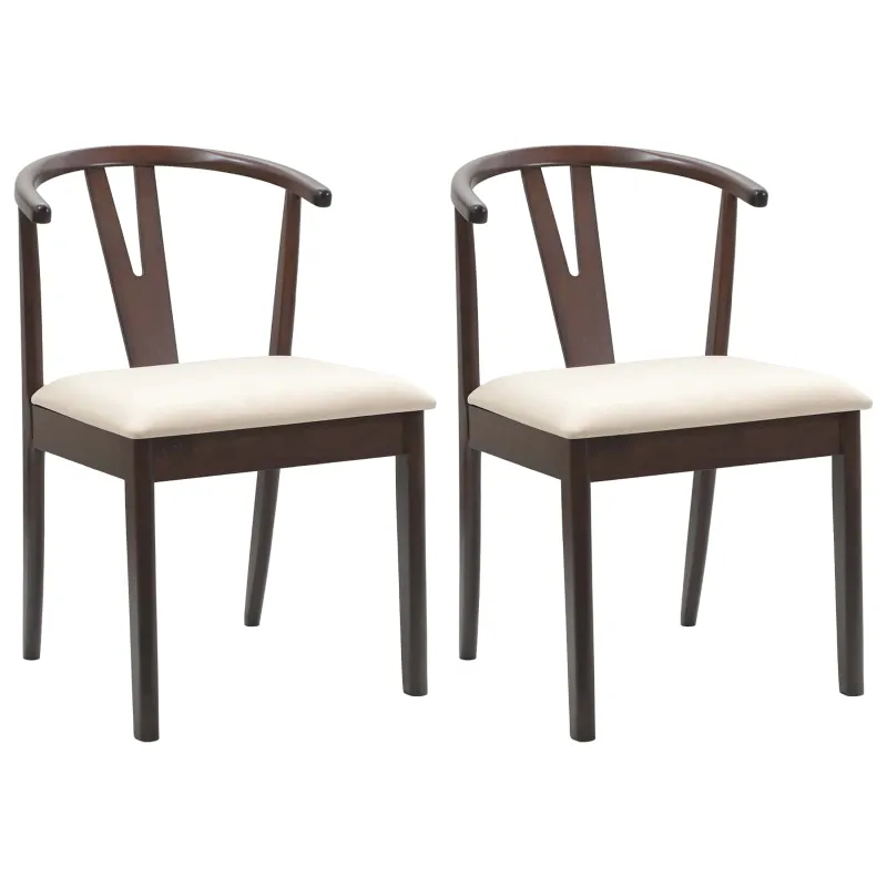 Valgomasis krėslas 2 pcs Šviesiai rudas ir šviesus