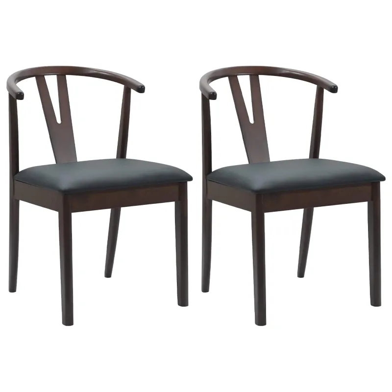 Valgomasis krėslas 2 pcs Šviesiai rudas ir juodas