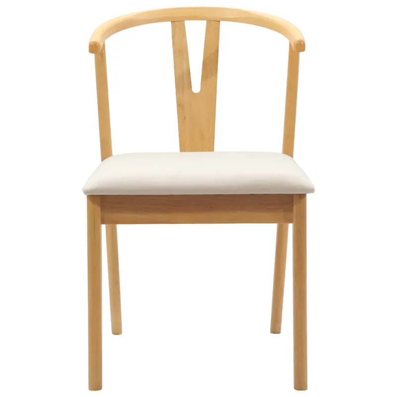 Valgomasis krėslas 2 pcs Natūralus ir šviesus