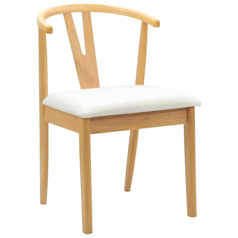 Valgomasis krėslas 2 pcs Natūralus ir šviesus