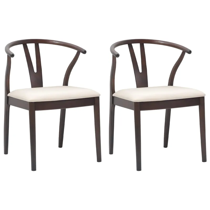 Valgomasis krėslas 2 pcs Šviesiai rudas ir šviesus