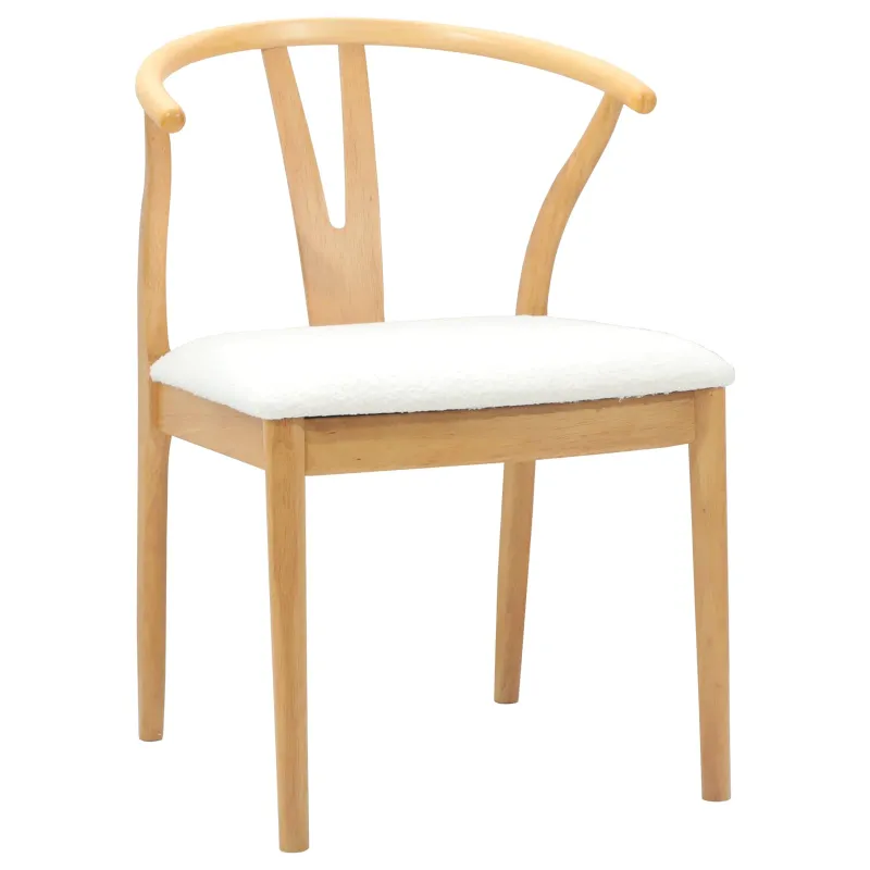 Valgomasis krėslas 2 pcs Natūralus ir šviesus
