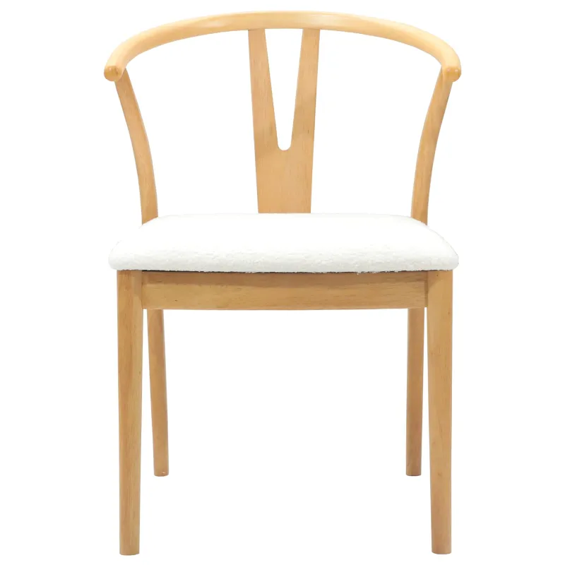 Valgomasis krėslas 2 pcs Natūralus ir šviesus