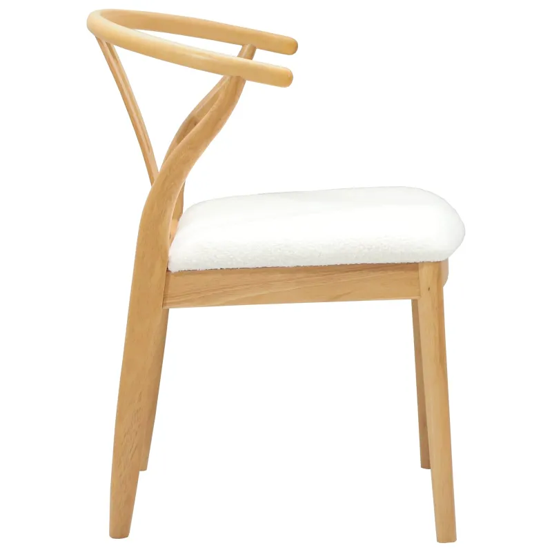 Valgomasis krėslas 2 pcs Natūralus ir šviesus