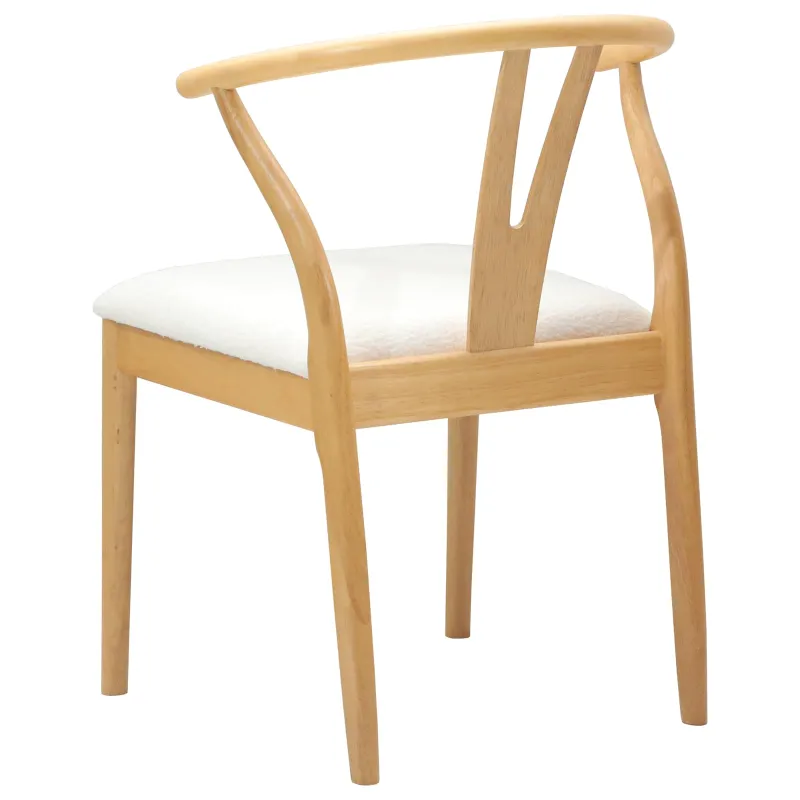 Valgomasis krėslas 2 pcs Natūralus ir šviesus