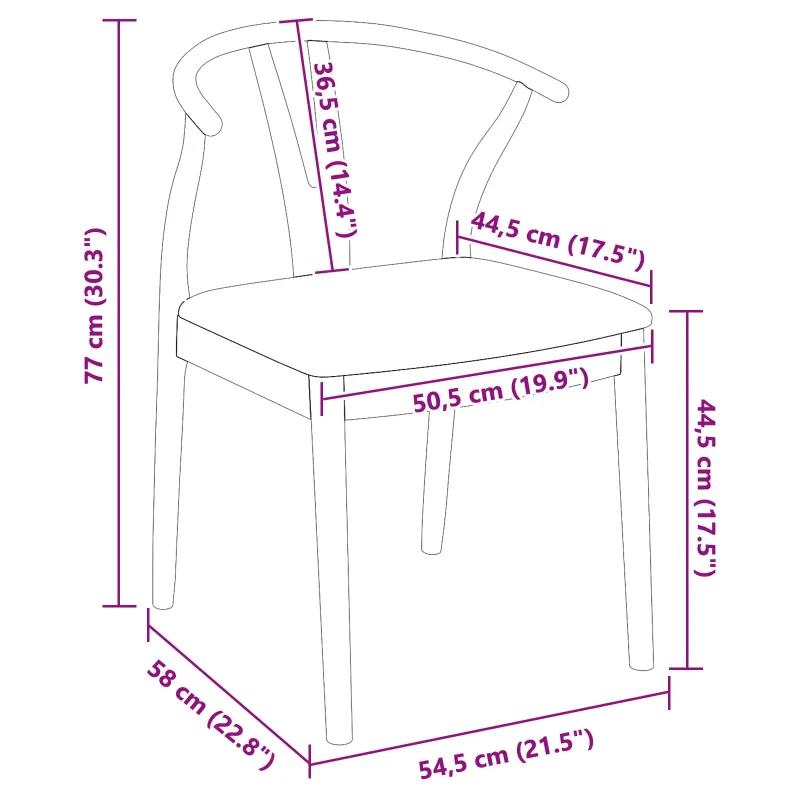 Valgomasis krėslas 2 pcs Natūralus ir šviesus
