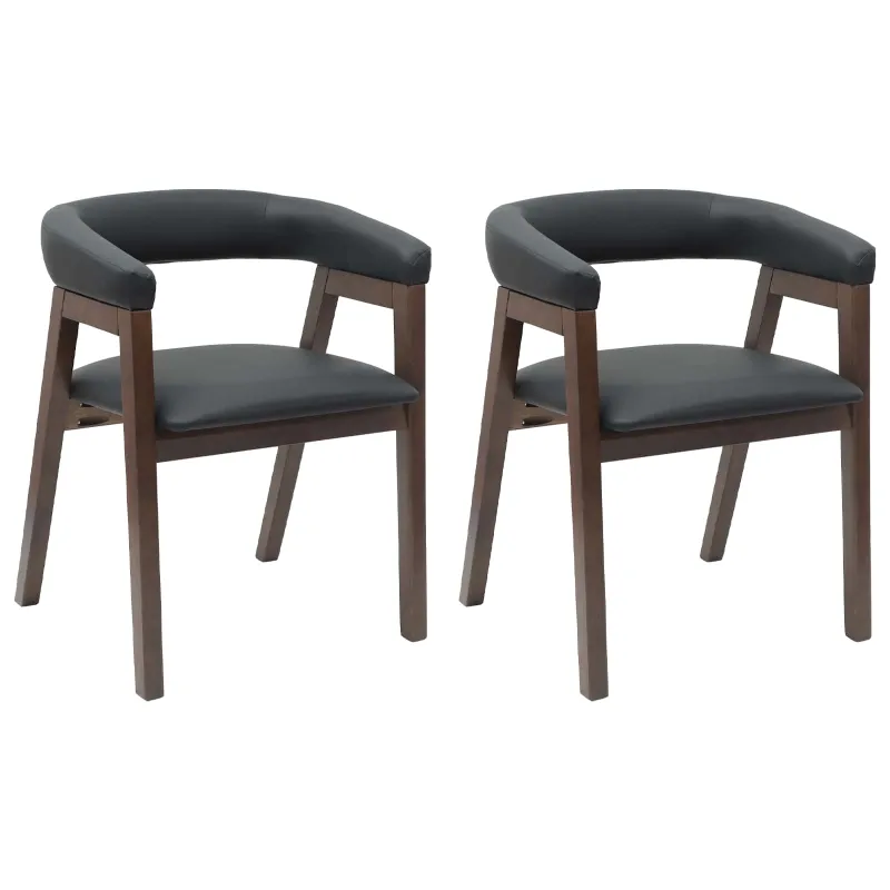 Valgomojo kėdės 2 pcs Šviesiai rudas 54 x 57 x 73 cm