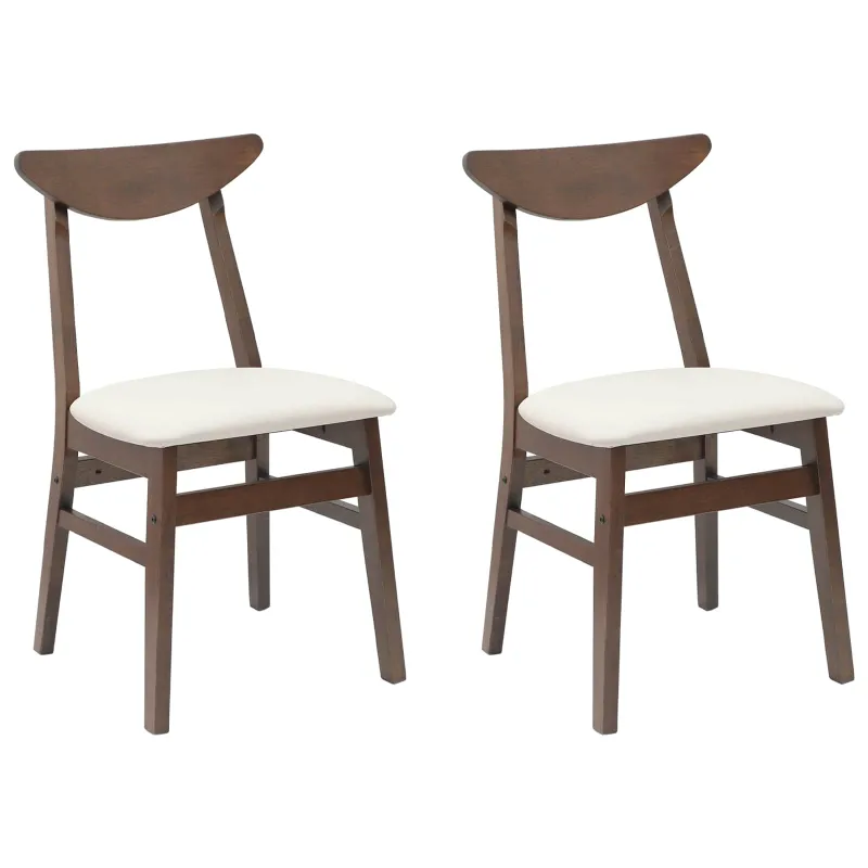 Valgomojo kėdės 2 pcs Šviesiai rudas 42 x 47.5 x 81 cm