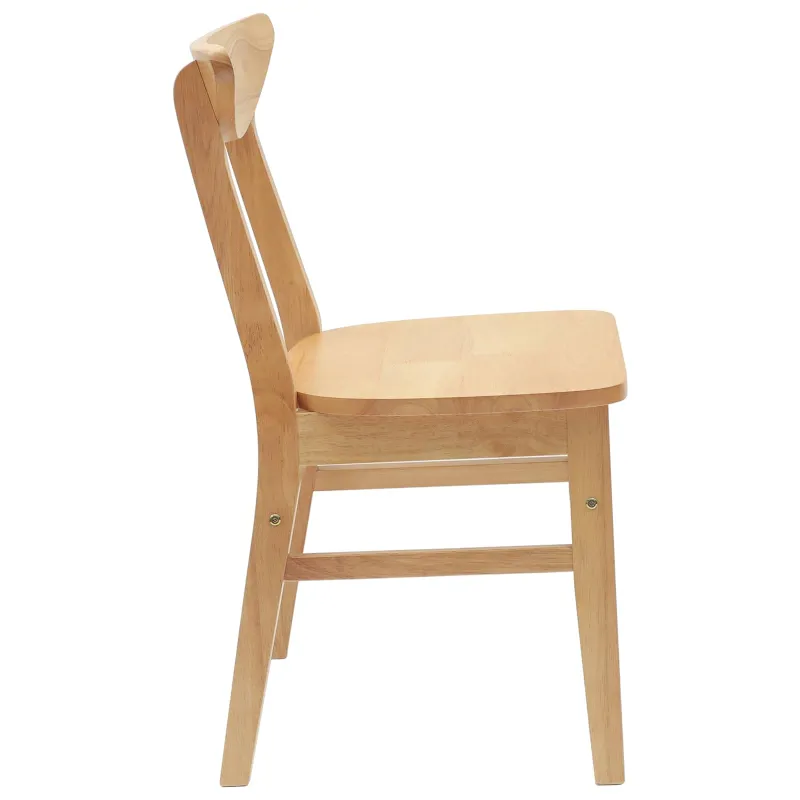 Valgomojo kėdės 2 pcs Natūrali 42 x 47.5 x 81 cm