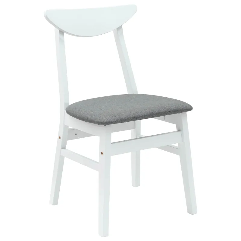 Valgomojo kėdės 2 pcs Balta 42 x 47.5 x 81 cm