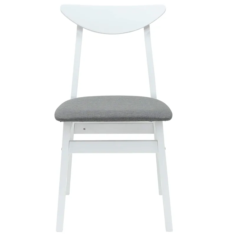 Valgomojo kėdės 2 pcs Balta 42 x 47.5 x 81 cm