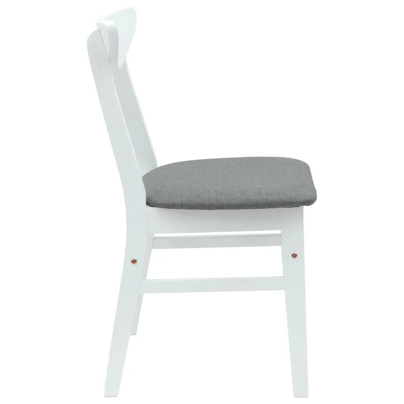 Valgomojo kėdės 2 pcs Balta 42 x 47.5 x 81 cm