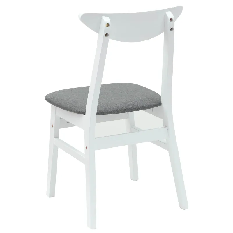 Valgomojo kėdės 2 pcs Balta 42 x 47.5 x 81 cm