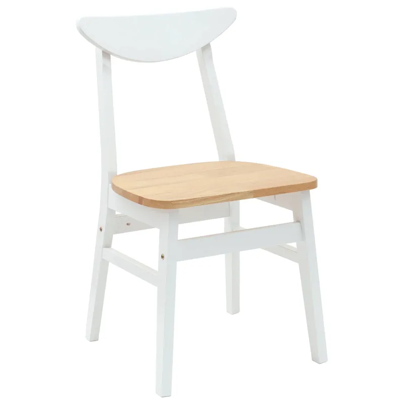 Valgomojo kėdės 2 pcs Balta 42 x 47.5 x 81 cm