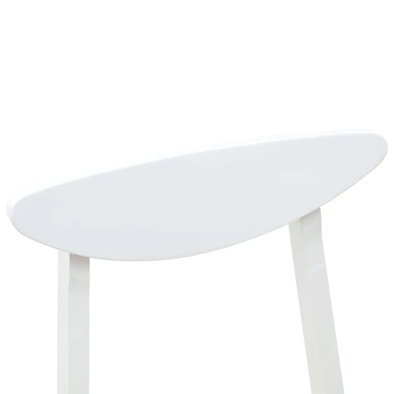 Valgomojo kėdės 2 pcs Balta 42 x 47.5 x 81 cm