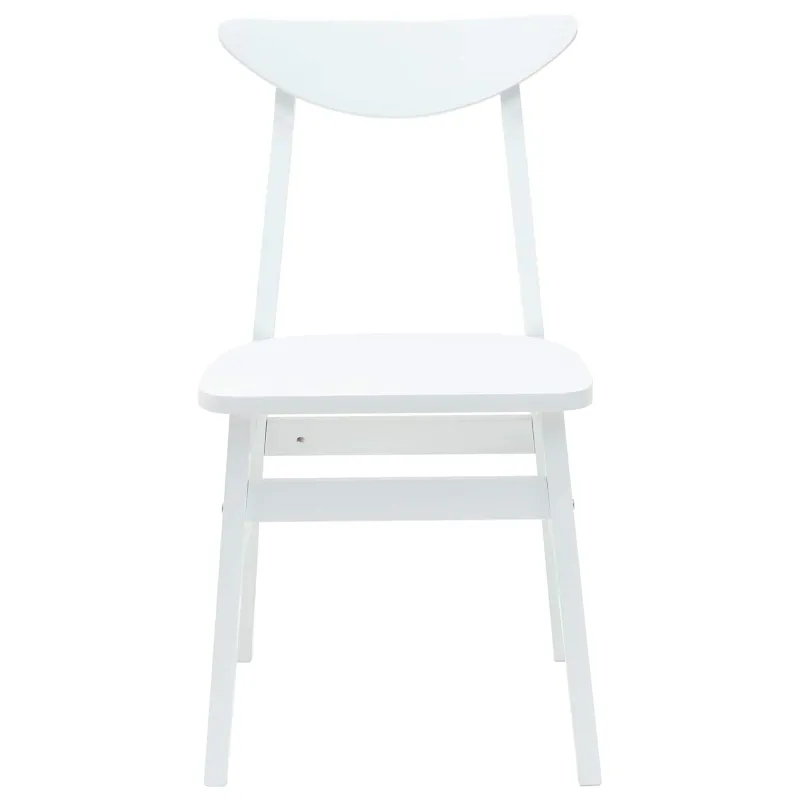 Valgomojo kėdės 2 pcs Balta 42 x 47.5 x 81 cm