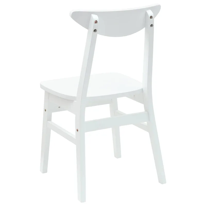 Valgomojo kėdės 2 pcs Balta 42 x 47.5 x 81 cm