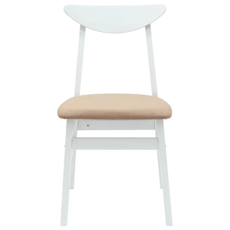 Valgomojo kėdės 2 pcs Balta 42 x 47.5 x 81 cm