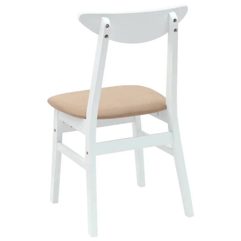 Valgomojo kėdės 2 pcs Balta 42 x 47.5 x 81 cm
