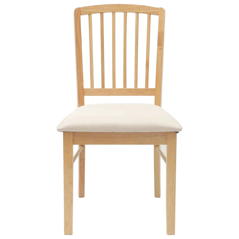Valgomojo kėdės 2 pcs Natūrali 50 x 52,5 x 91 cm