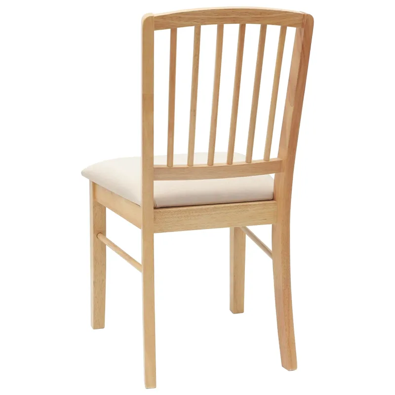 Valgomojo kėdės 2 pcs Natūrali 50 x 52,5 x 91 cm